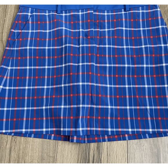 Tory Burch Golf Skort in Red, Blue, White Plaid, Size XL, MSRP $130 - Picture 3 of 10